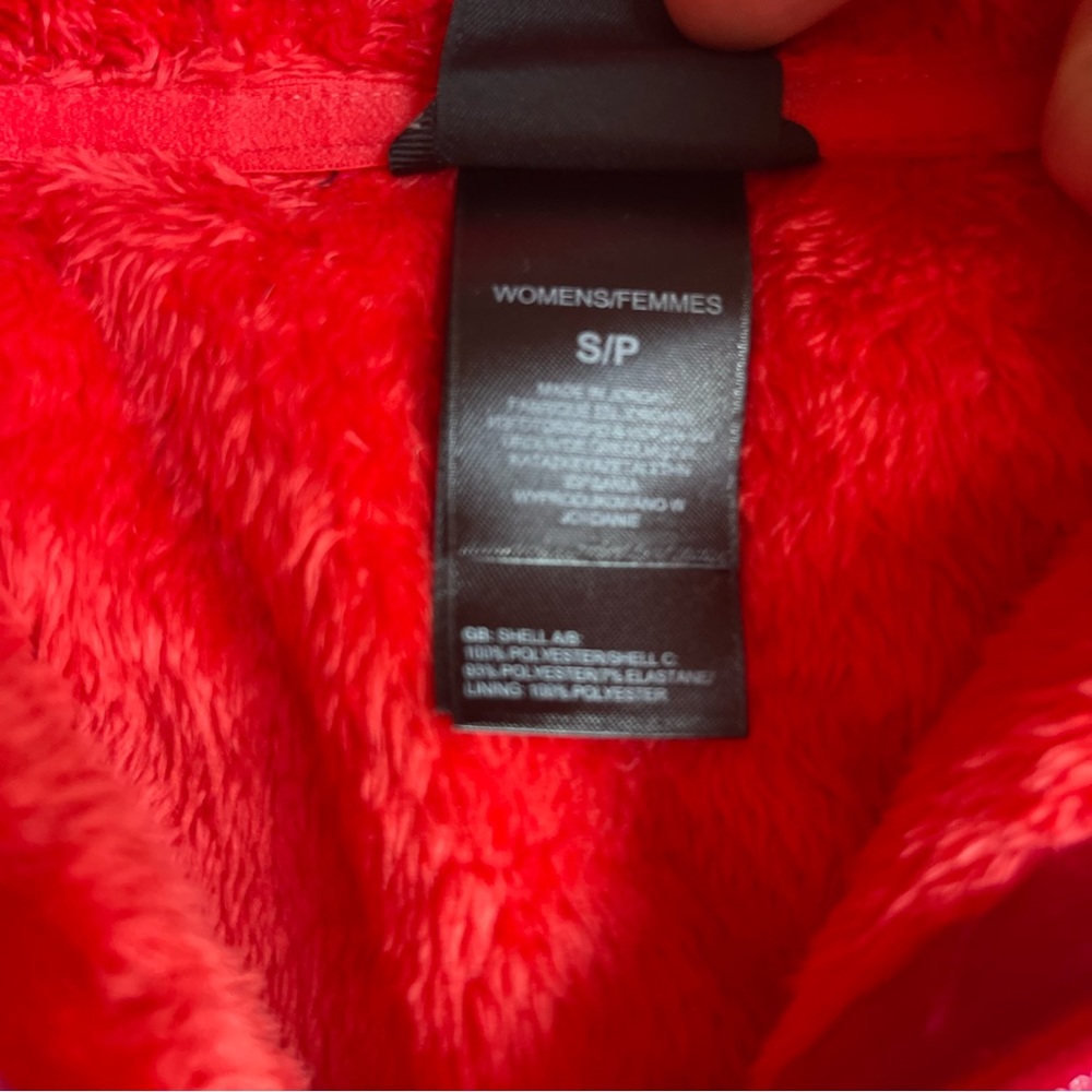 North Face women’s small red and pink zip up hoodie jacket - Picture 3 of 5